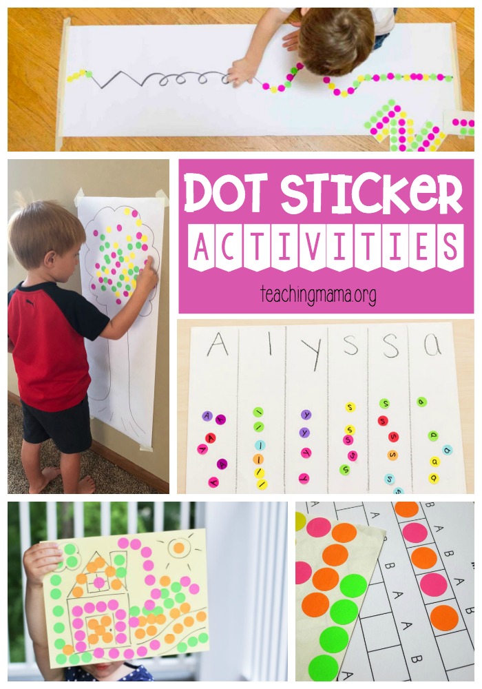 Dot sticker activities for toddlers and preschoolers - Little