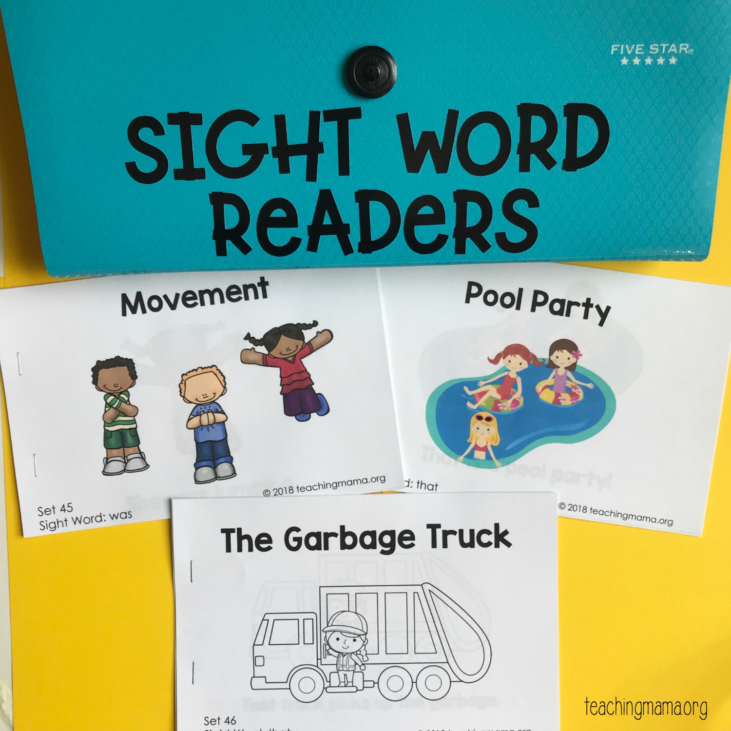 sight word readers with binder