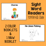 Sight Word Readers for the Word “He”