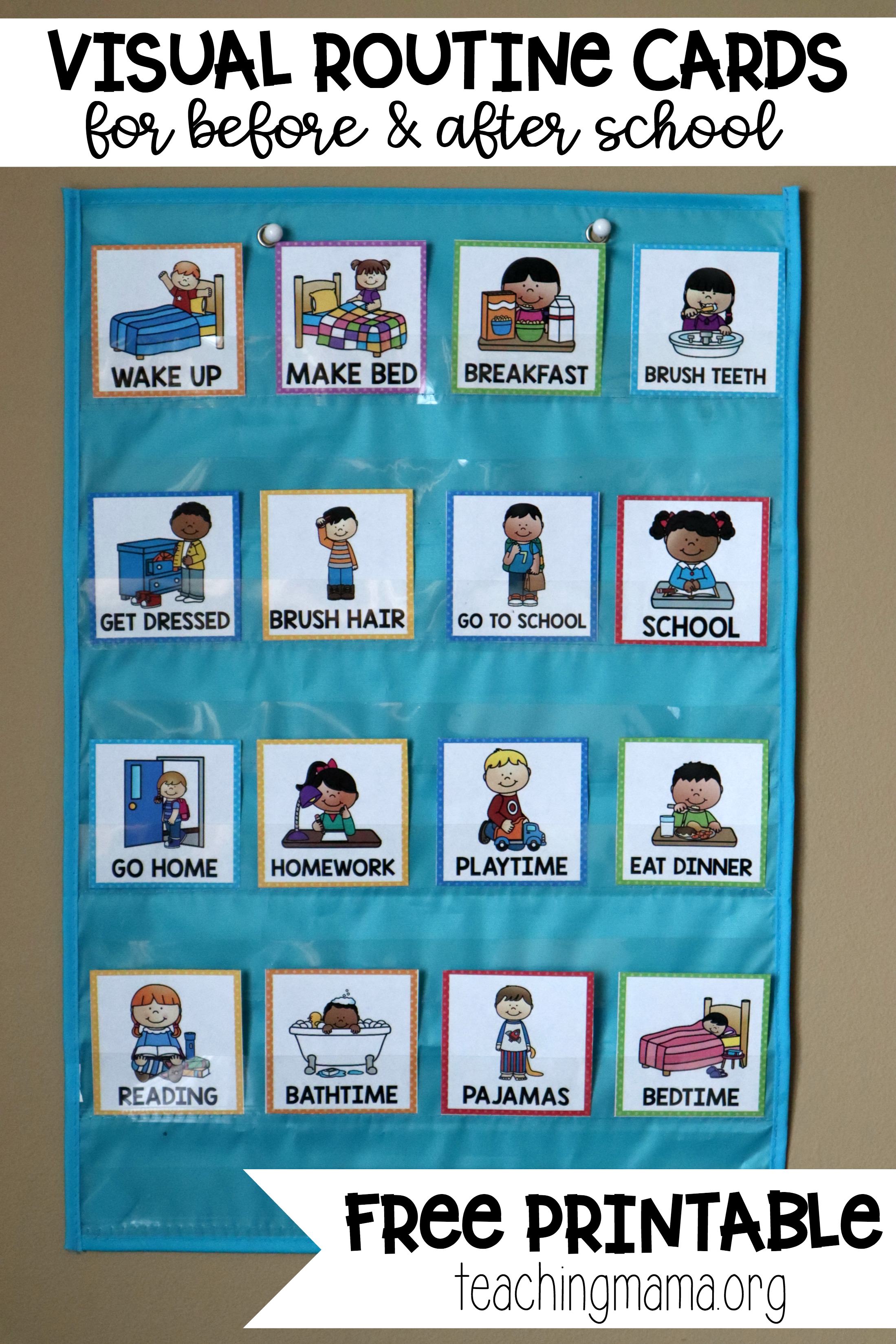 Visual Routine Chart Preschool