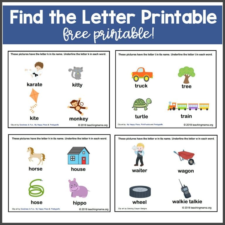Find the Letter Printable