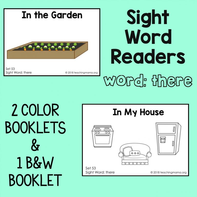 Sight Word Readers for the Word “There”