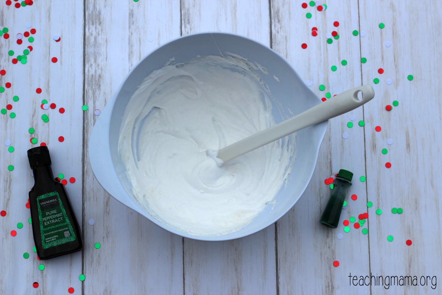 Peppermint puffy paint recipe