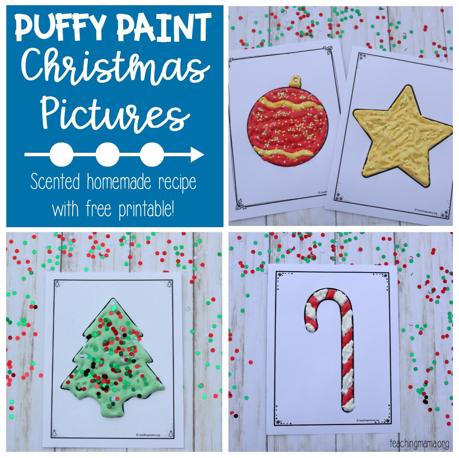 Puffy Paint Christmas Pictures