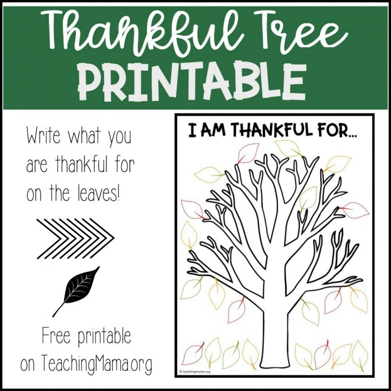 Thankful Tree Printable
