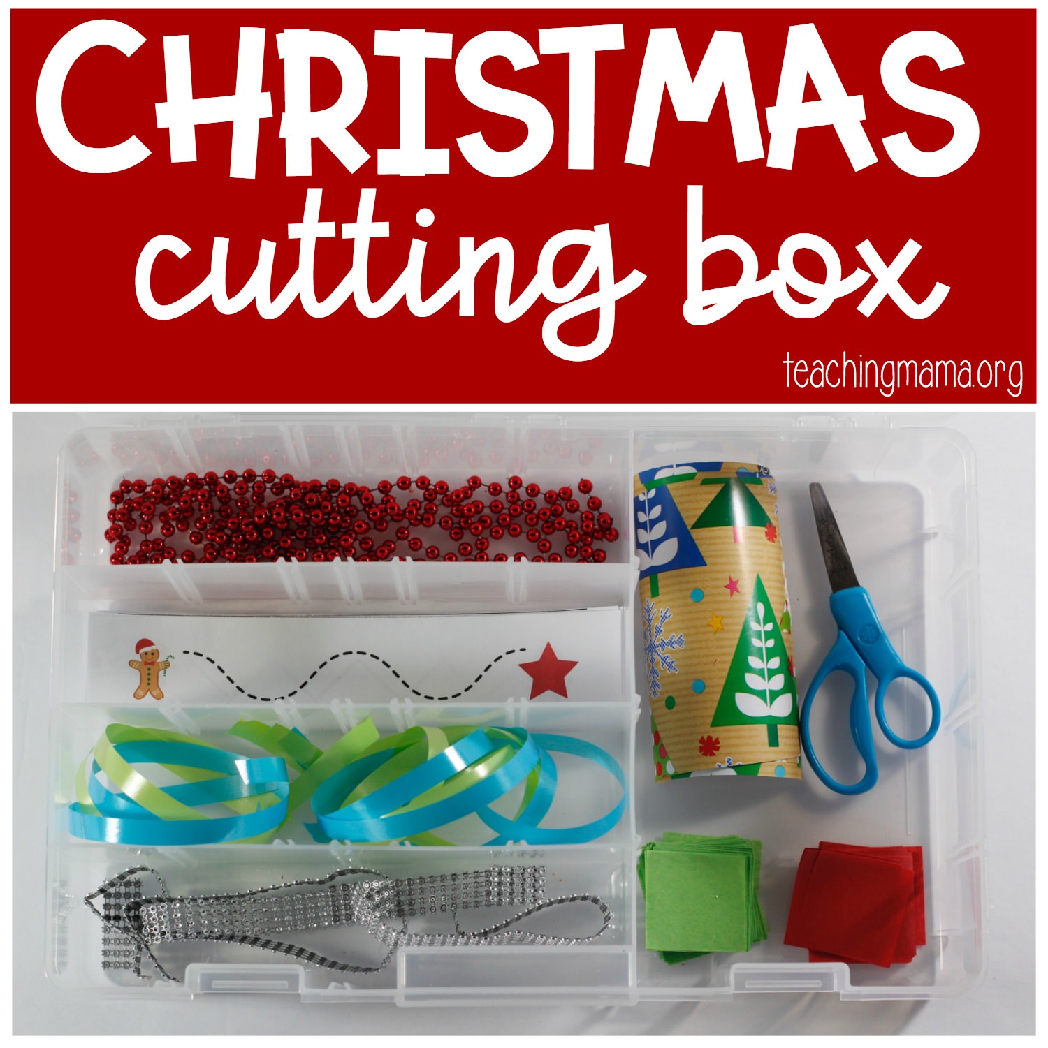 Printable Preschool Cutting Busy Box - Fun with Mama