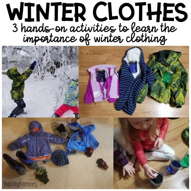 Winter Clothes Activities for Kids
