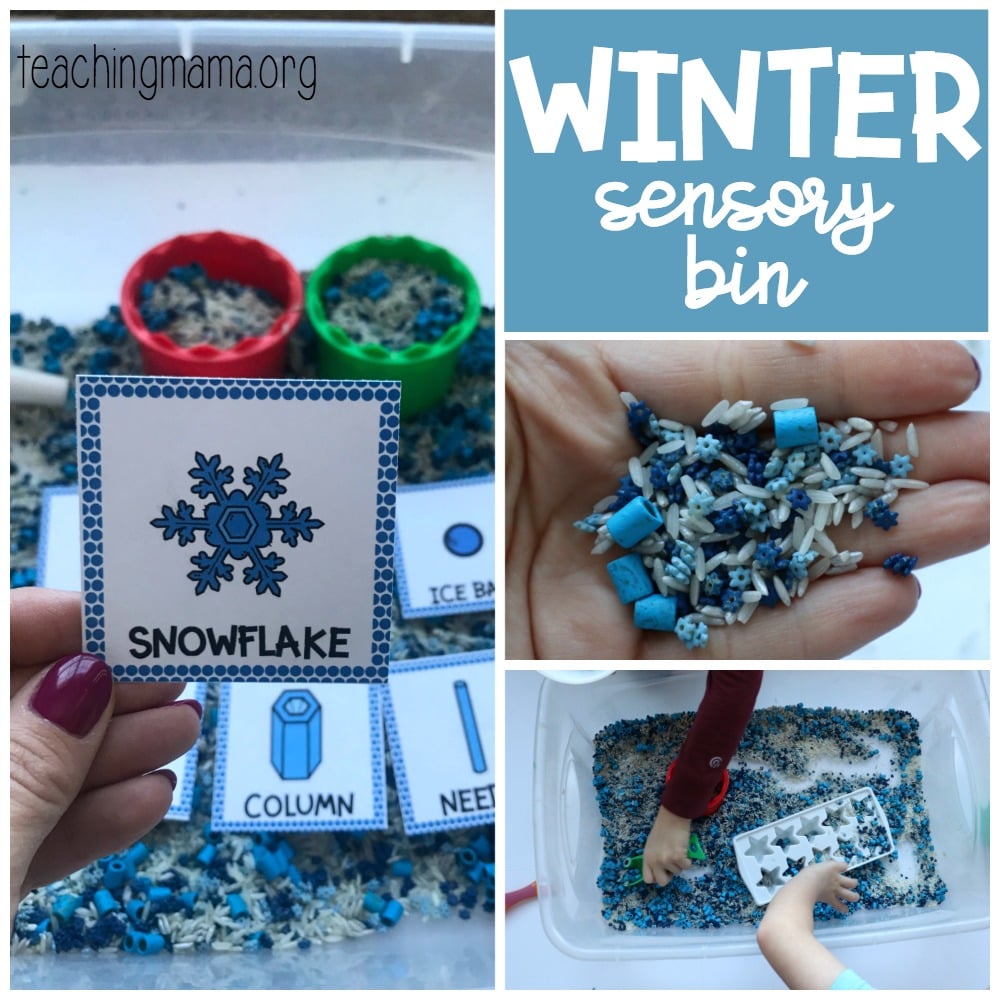 Wintry Sensory Bins for Learning - One Time Through