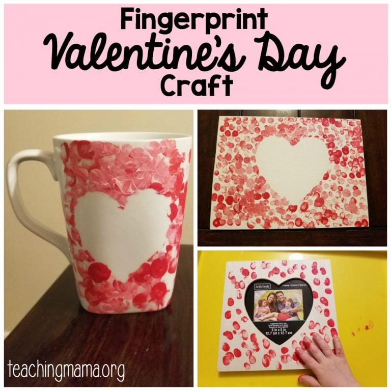 Fingerprint Valentine’s Day Craft