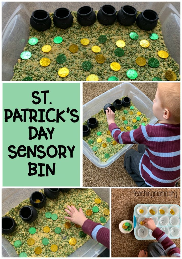 St. Patrick's Day Sensory Bin