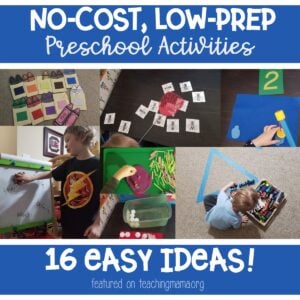 No-cost, low-prep preschool activities