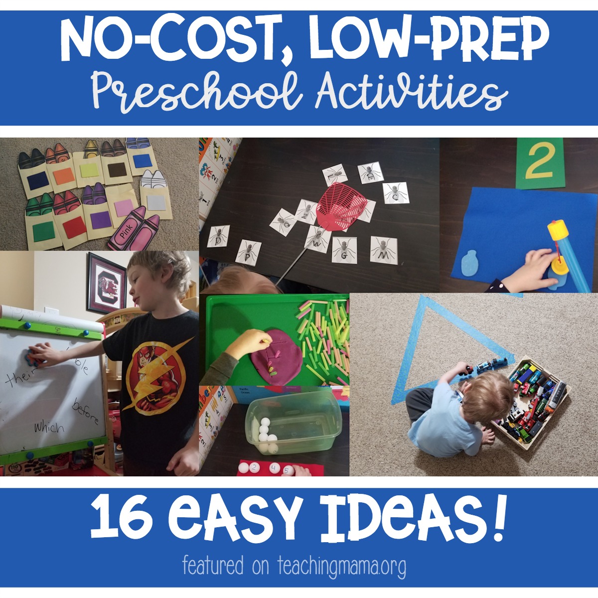 No Cost Low Prep Preschool Activities Teaching Mama