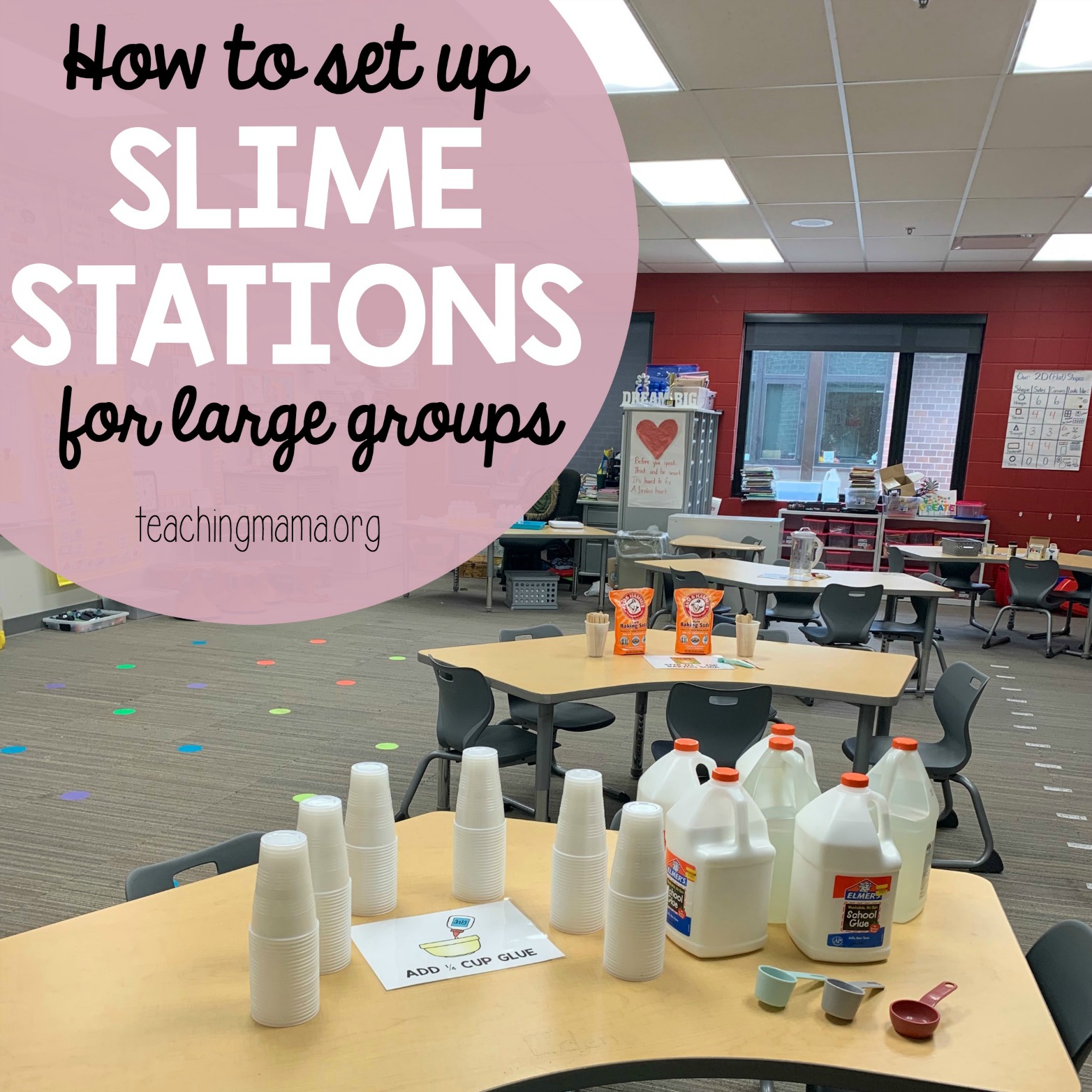 No Mess Slime Recipe for Large Groups