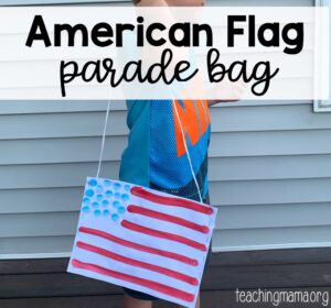 American flag parade bag - solution for carrying parade goodies