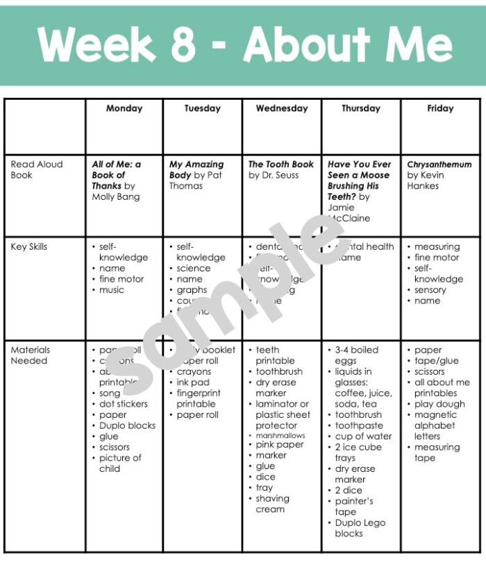 about me week - Teaching Mama