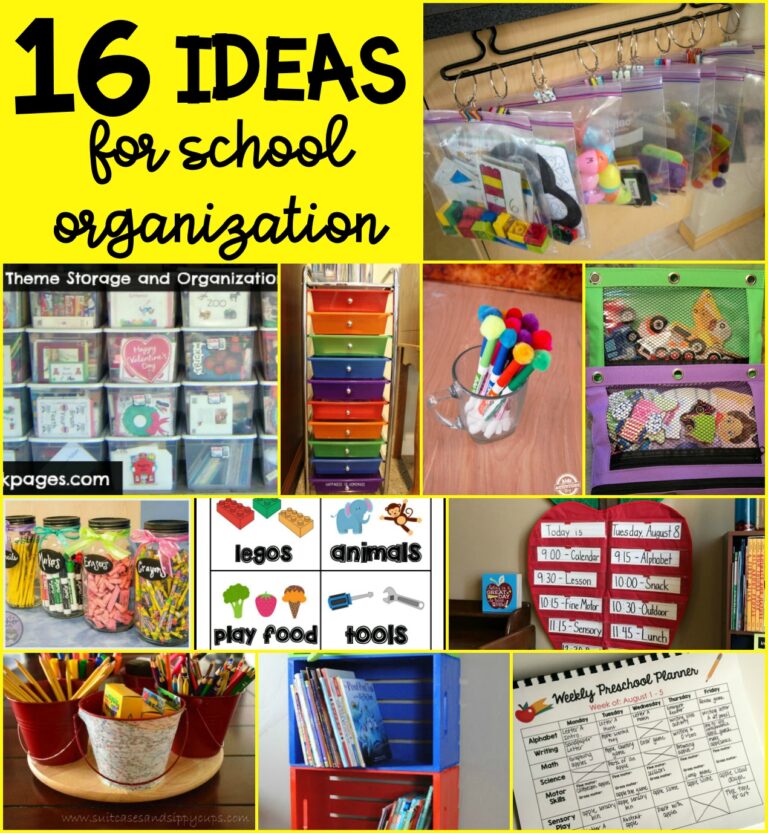 16 Ideas for School Organization