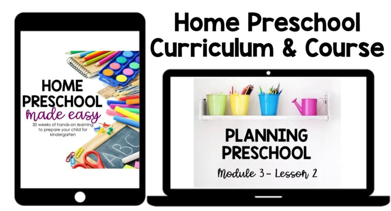 Home Preschool Made Easy & Planning Preschool