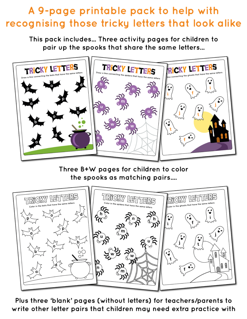 Tricky Letters Packet for Halloween