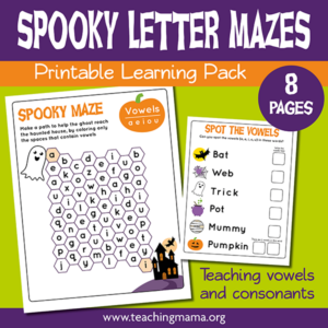 Spooky Letter Mazes