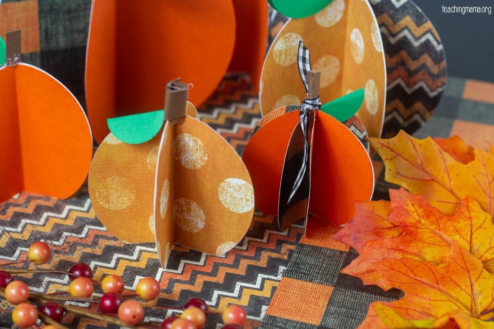 paper pumpkin craft for kids