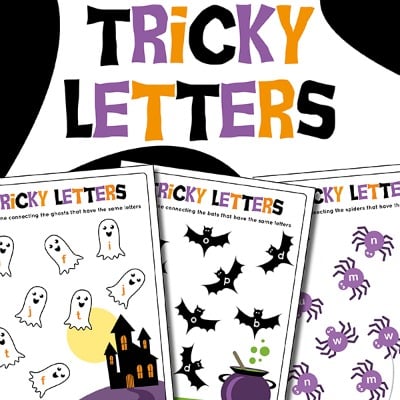 Tricky Letter Activities for Halloween