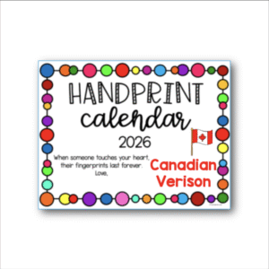 Handprint Calendar - Canadian Version