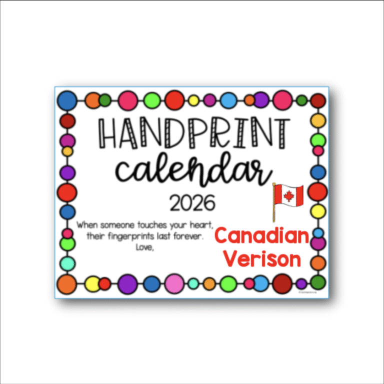 Handprint Calendar – Canadian Version