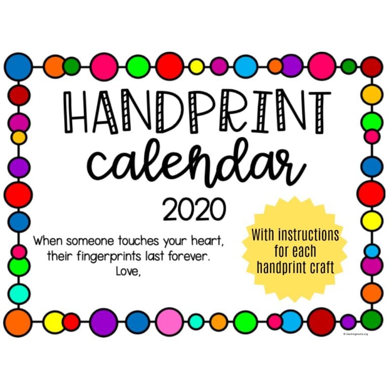 Handprint Calendar Gift Idea