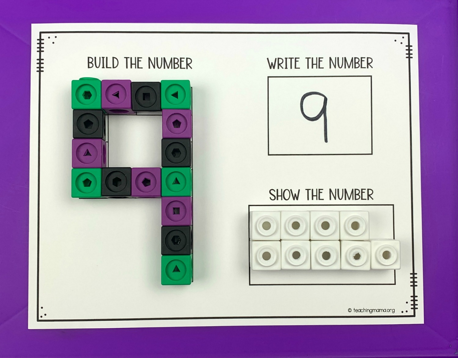 Snap Cube Number Sheets Teaching Mama