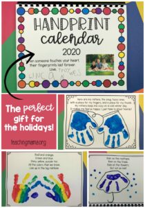 Handprint Calendar Gift Idea - Teaching Mama