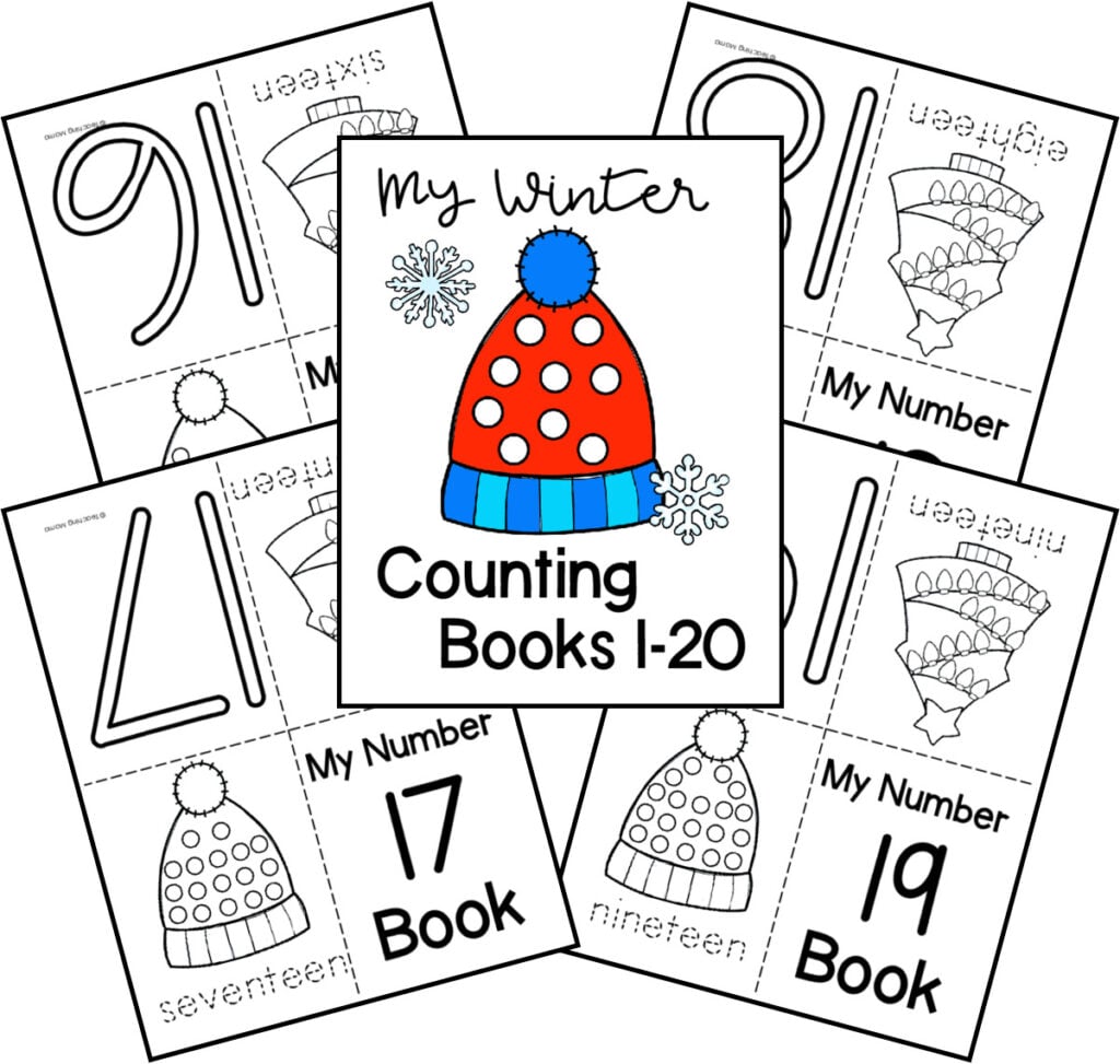 winter counting printable booklet
