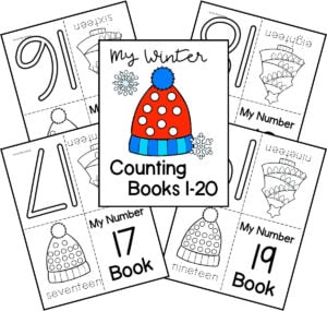 winter counting printable booklet