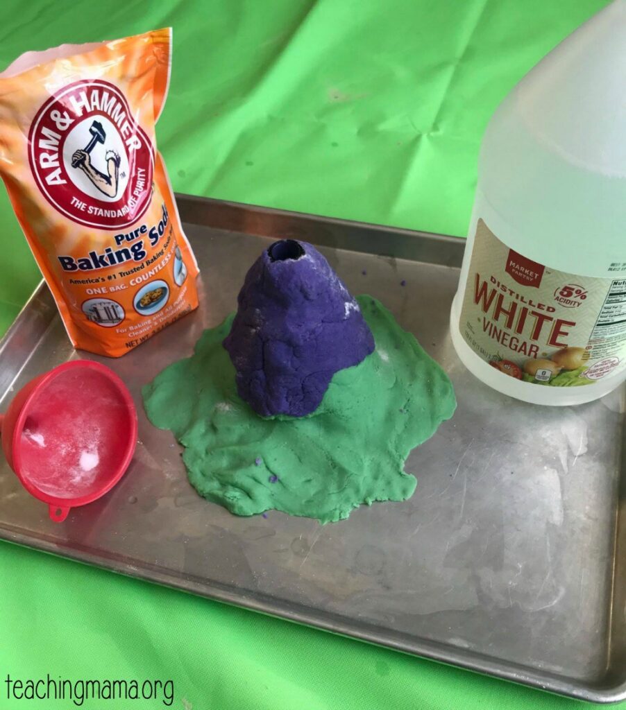 play dough volcano