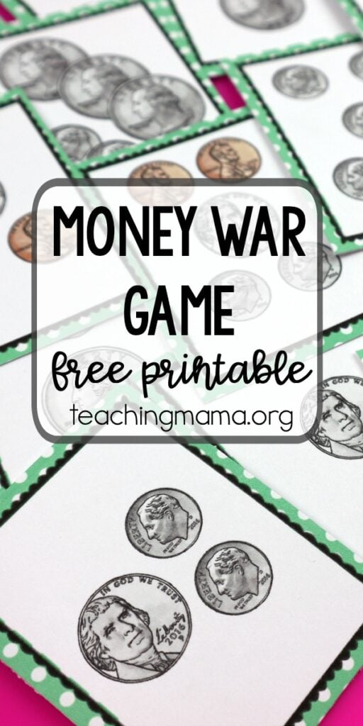 money war game - free printable