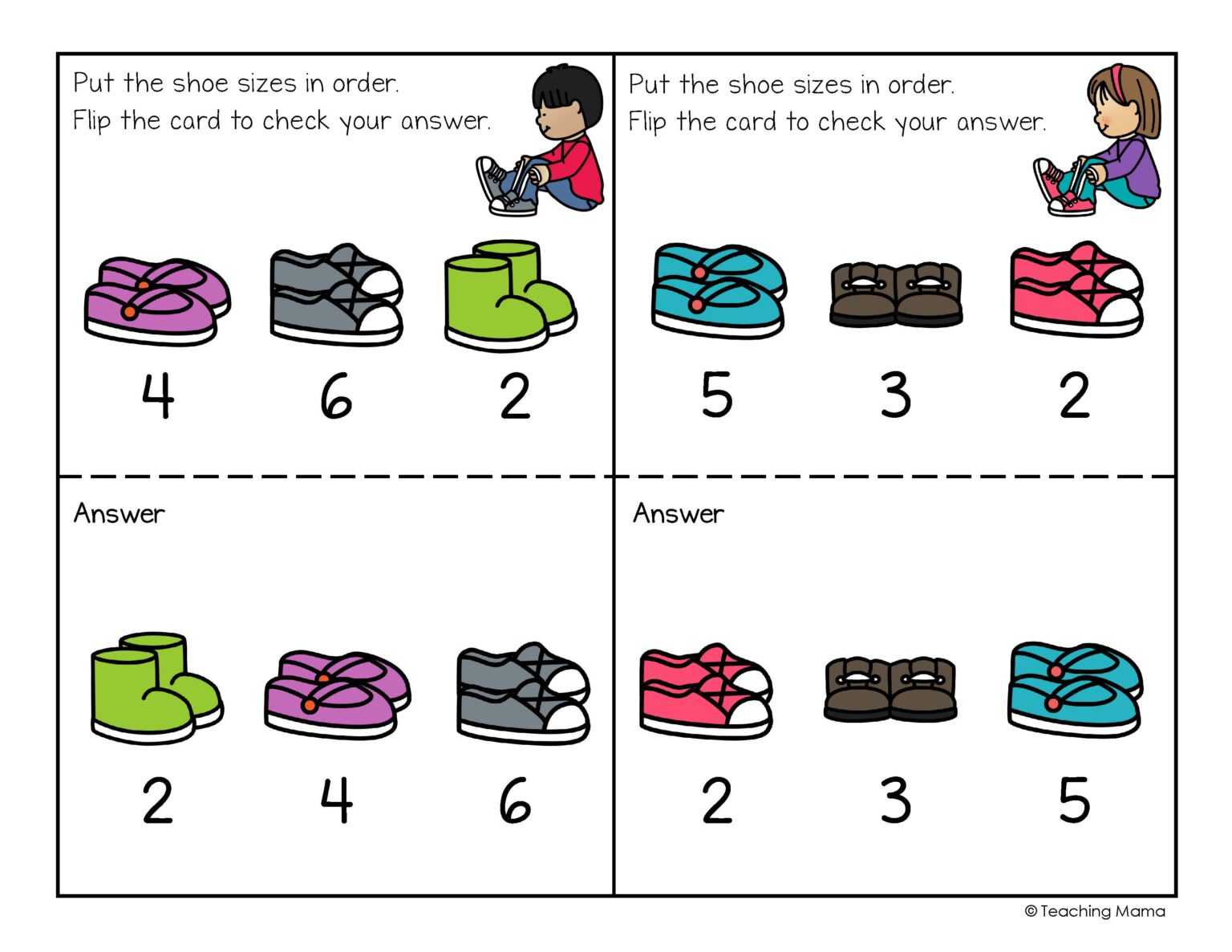 shoe-size-sequencing-task-cards-teaching-mama