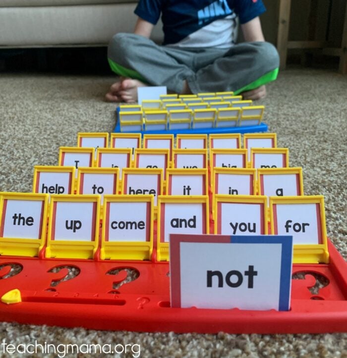 Sight Word Guess Who Game - Teaching Mama