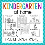 Kindergarten At Home Literacy Packet