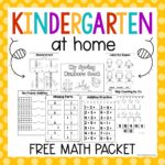 Kindergarten At Home Math Packet