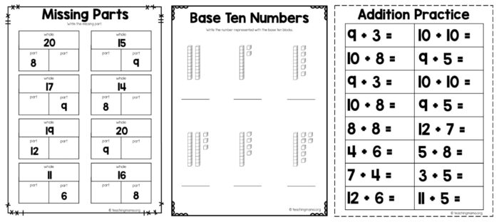 First Grade At Home Math Packet - Teaching Mama