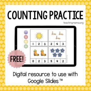 counting practice using google slides