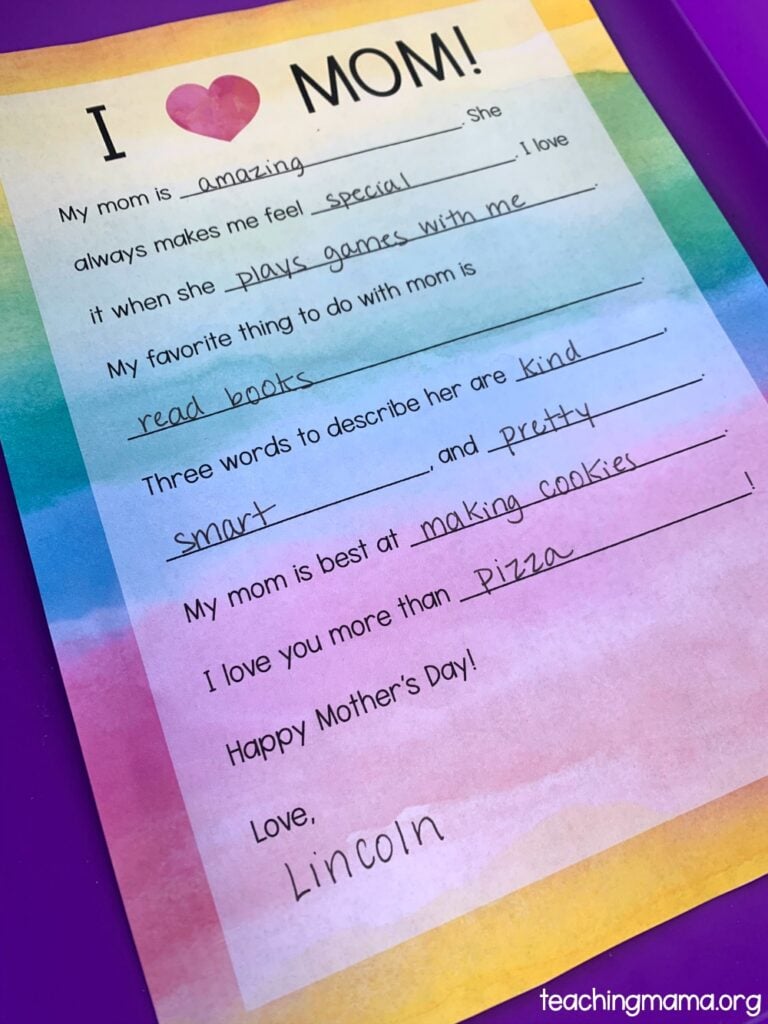 Mother's Day Letter Free Printable Teaching Mama