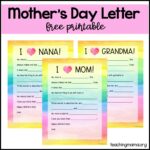 Mother’s Day Letter – Free Printable