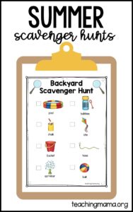 Summer Scavenger Hunts - Teaching Mama