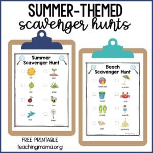 summer-themed scavenger hunts