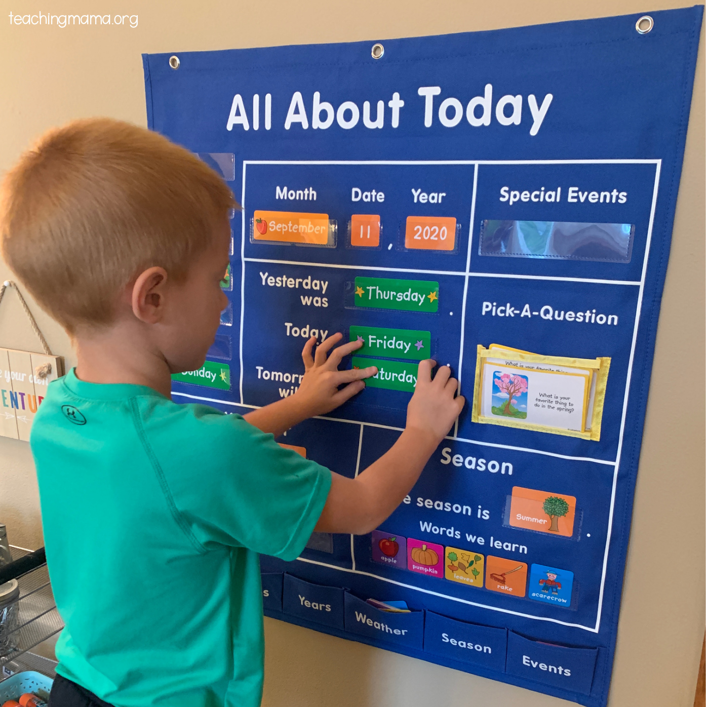 all about today pocket chart Teaching Mama