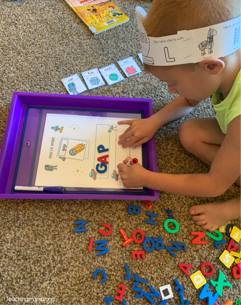 cvc word building and writing