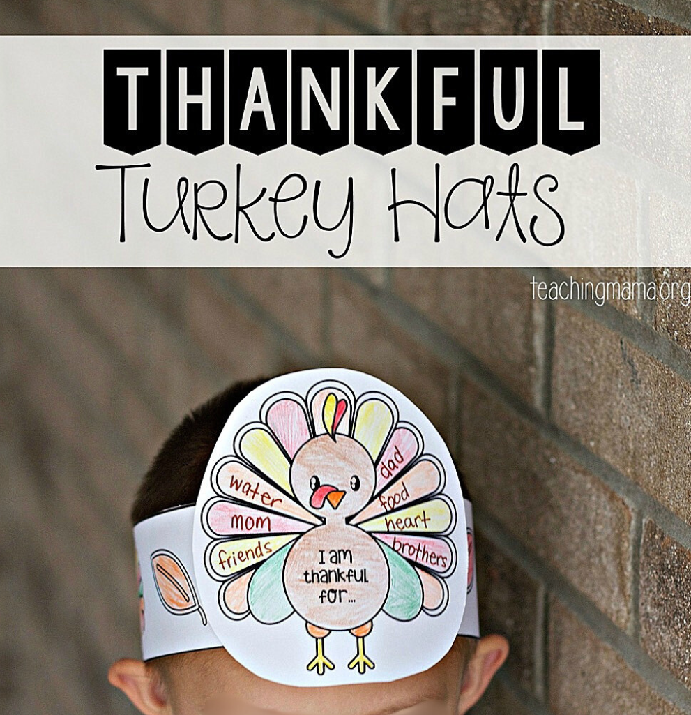 thankful turkey hats