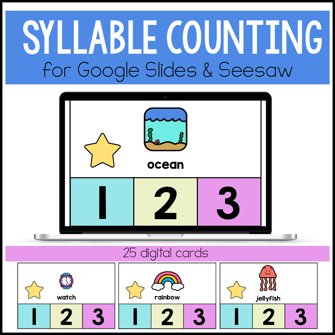Digital Syllable Activity for Google Slides & Seesaw