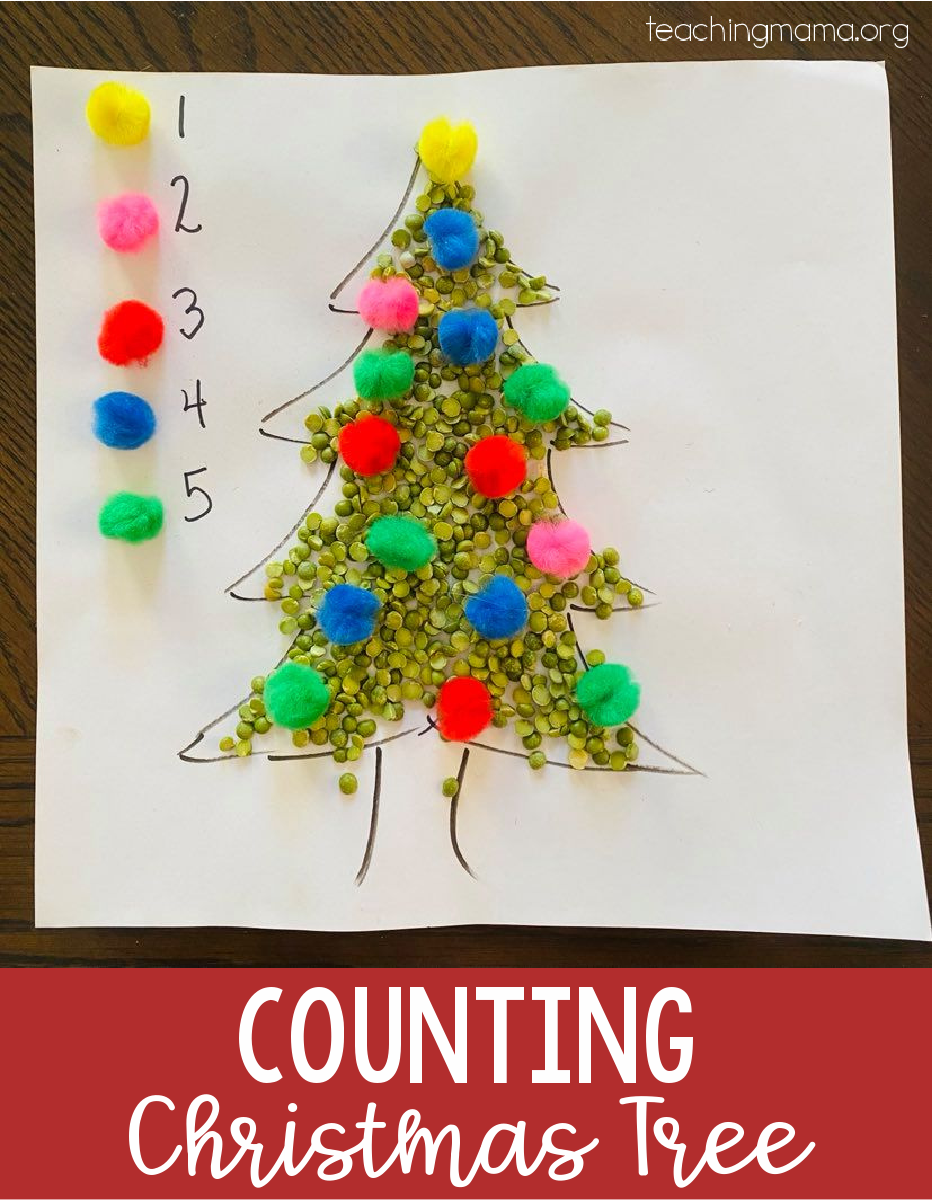 Pom Pom Craft Christmas Tree Activity