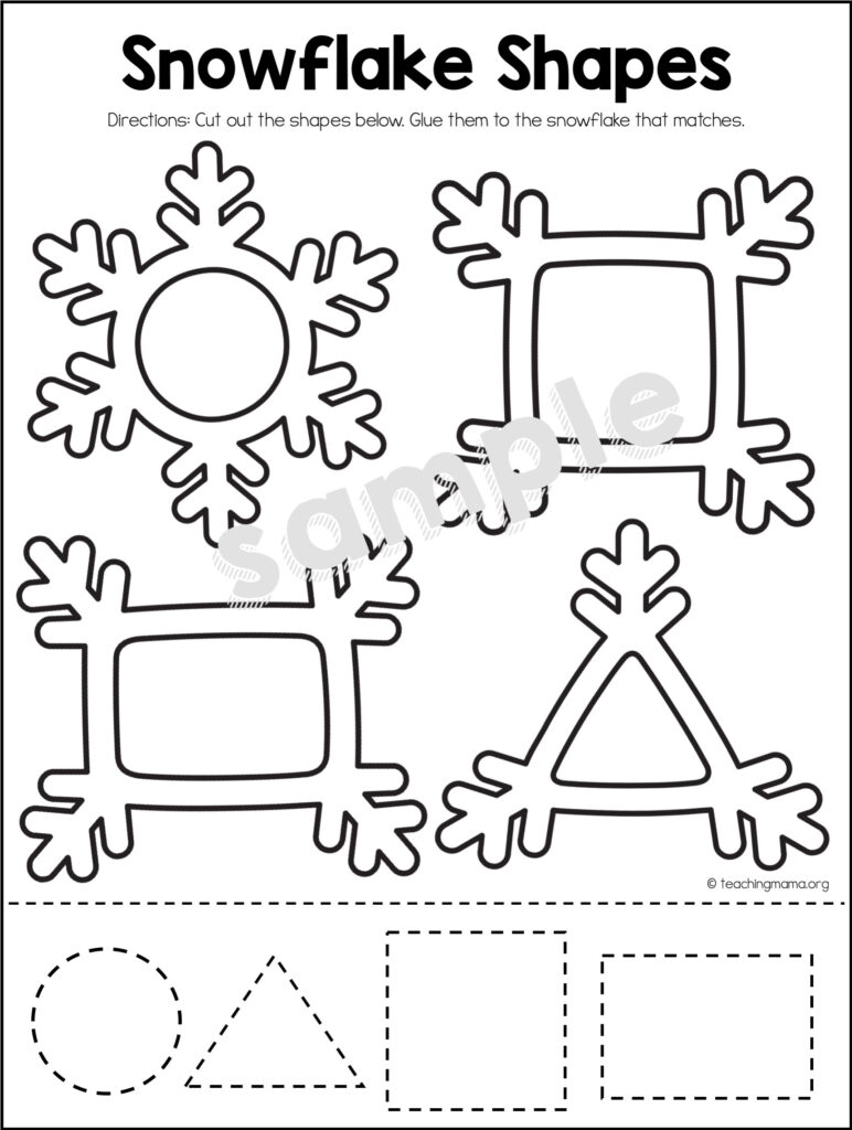 preschool winter math packet teaching mama